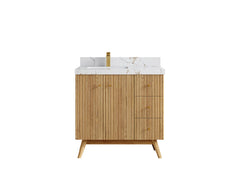 Pasadena White Oak 36 in. W x 22 in. D Left Offset Sink Bathroom Vanity - photo 38