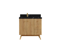 Pasadena White Oak 36 in. W x 22 in. D Left Offset Sink Bathroom Vanity - photo 10