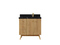 Pasadena White Oak 36 in. W x 22 in. D Right Offset Sink Bathroom Vanity - photo 10