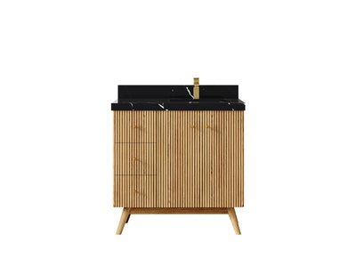 Pasadena White Oak 36 in. W x 22 in. D Right Offset Sink Bathroom Vanity - Willow Bath and Vanity