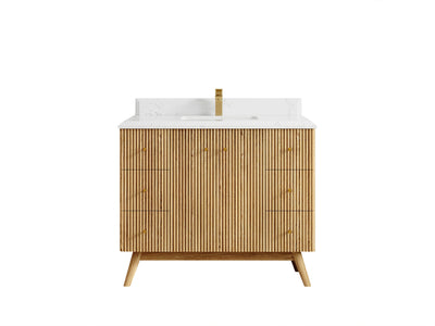 Pasadena White Oak 42 in. W x 22 in. D Single Sink Bathroom Vanity - Willow Bath and Vanity