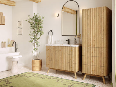Pasadena White Oak 42 in. W x 22 in. D Single Sink Bathroom Vanity - Willow Bath and Vanity