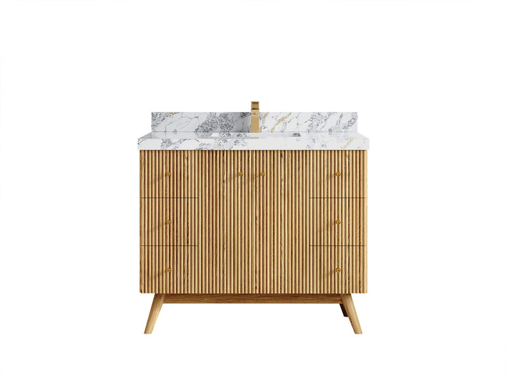 Pasadena White Oak 42 in. W x 22 in. D Single Sink Bathroom Vanity - photo 8