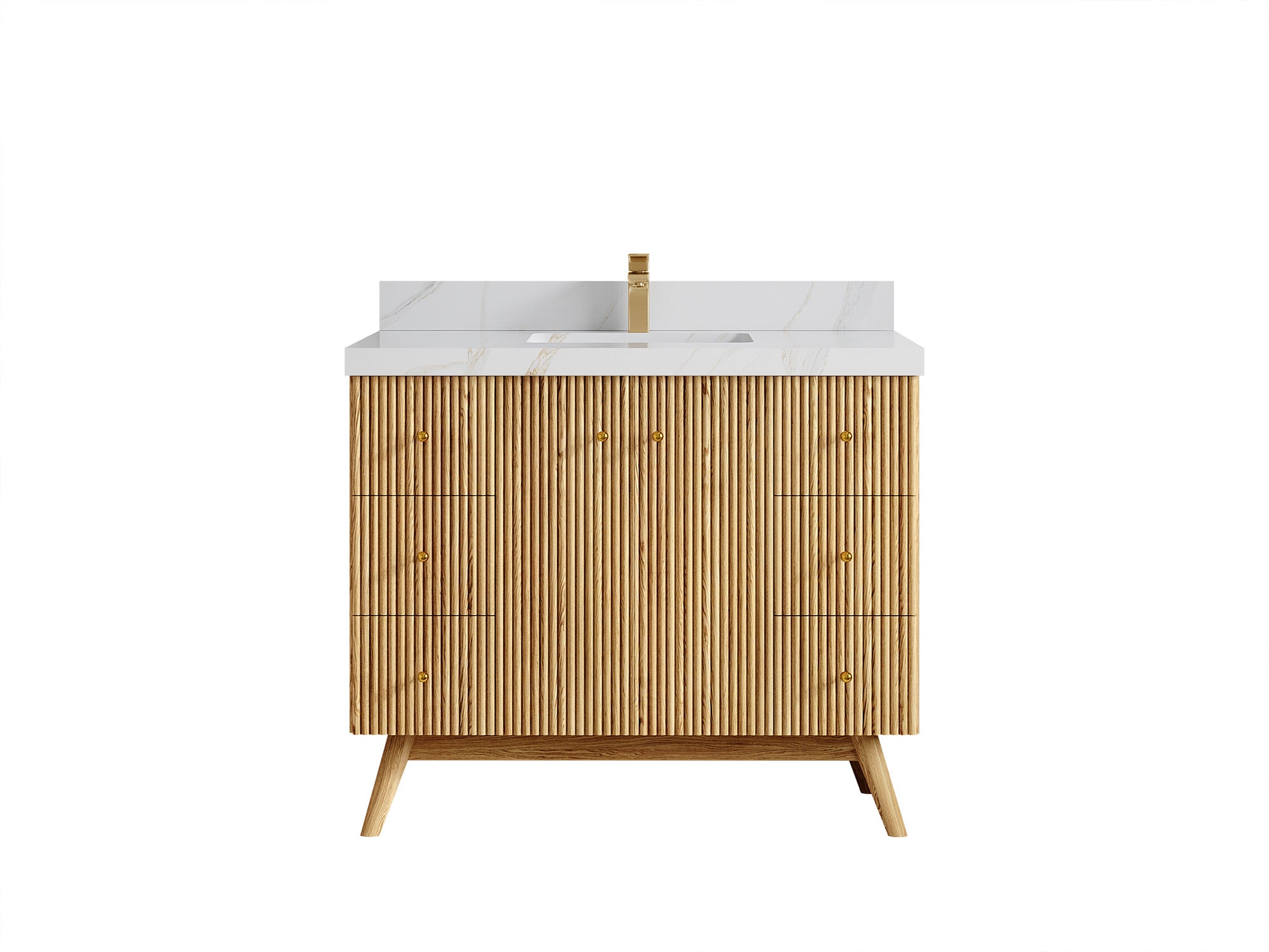 Pasadena White Oak 42 in. W x 22 in. D Single Sink Bathroom Vanity - Willow Bath and Vanity