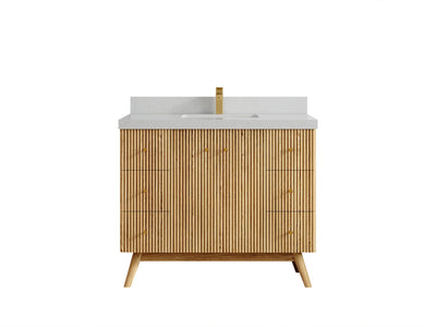Pasadena White Oak 42 in. W x 22 in. D Single Sink Bathroom Vanity - Willow Bath and Vanity