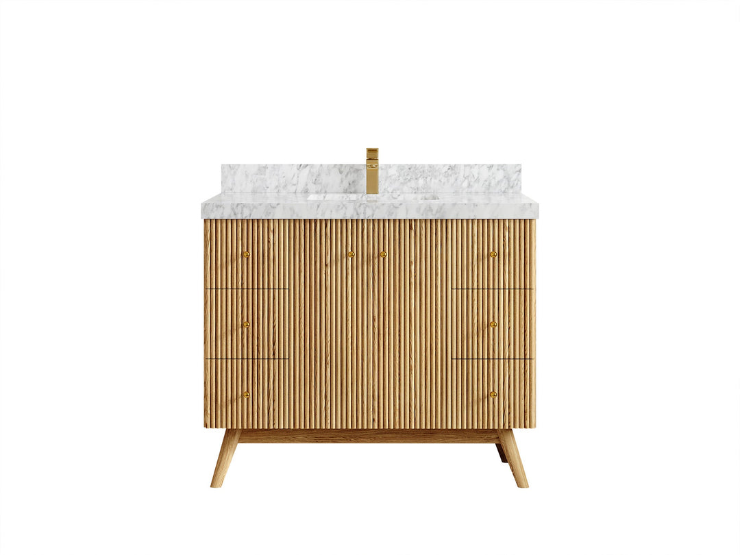Pasadena White Oak 42 in. W x 22 in. D Single Sink Bathroom Vanity - Willow Bath and Vanity