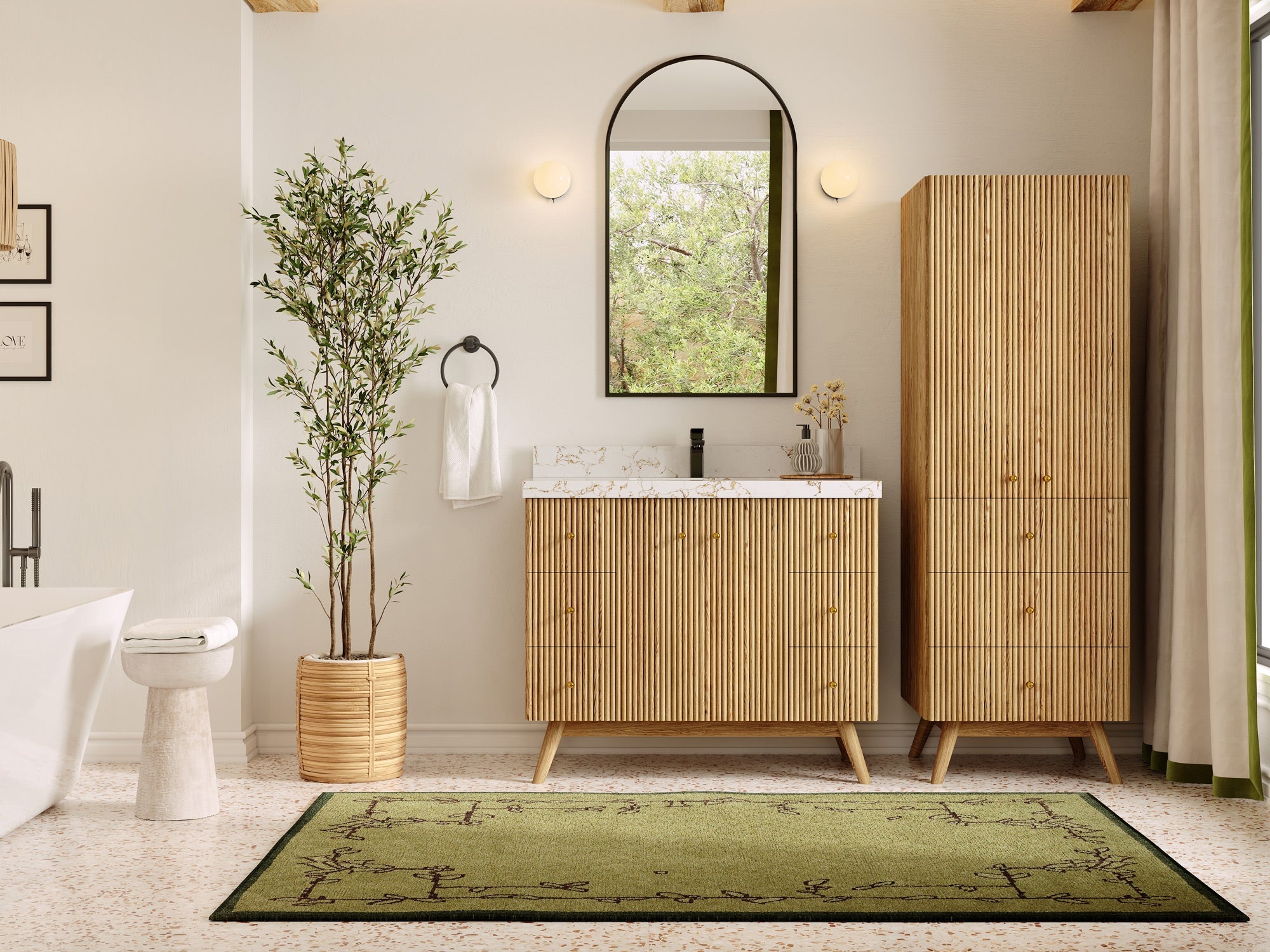 Pasadena White Oak 42 in. W x 22 in. D Single Sink Bathroom Vanity - Willow Bath and Vanity