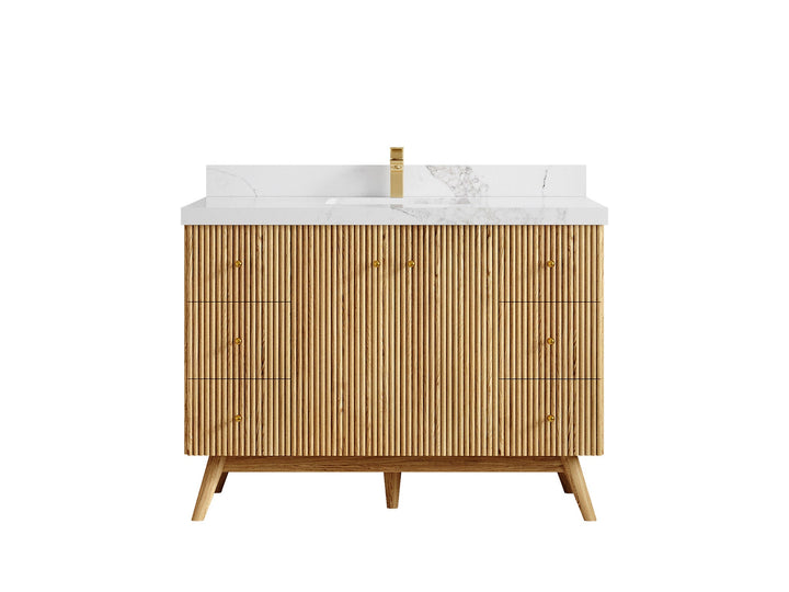 Pasadena White Oak 48 in. W x 22 in. D Single Sink Bathroom Vanity - photo 16
