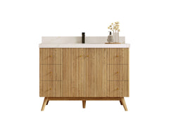 Pasadena White Oak 48 in. W x 22 in. D Single Sink Bathroom Vanity - photo 1