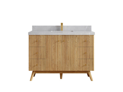 Pasadena White Oak 48 in. W x 22 in. D Single Sink Bathroom Vanity - Willow Bath and Vanity