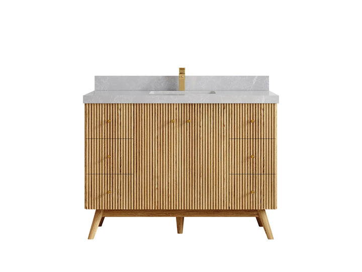 Pasadena White Oak 48 in. W x 22 in. D Single Sink Bathroom Vanity - photo 32