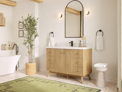Pasadena White Oak 48 in. W x 22 in. D Single Sink Bathroom Vanity - Willow Bath and Vanity
