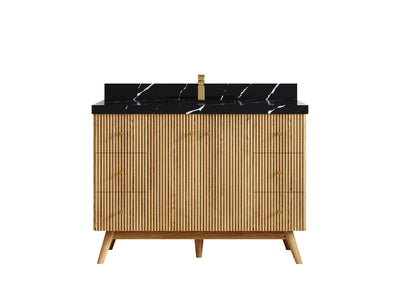 Pasadena White Oak 48 in. W x 22 in. D Single Sink Bathroom Vanity - Willow Bath and Vanity