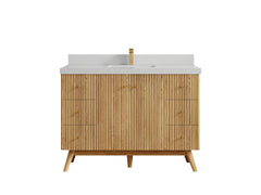 Pasadena White Oak 48 in. W x 22 in. D Single Sink Bathroom Vanity - photo 22