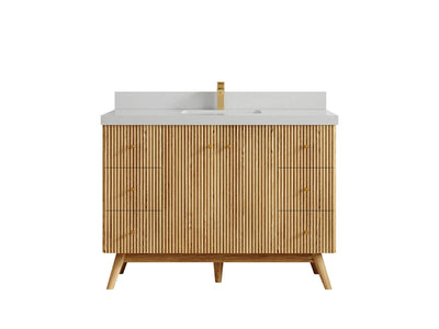 Pasadena White Oak 48 in. W x 22 in. D Single Sink Bathroom Vanity - Willow Bath and Vanity