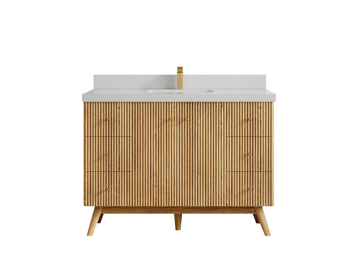 Pasadena White Oak 48 in. W x 22 in. D Single Sink Bathroom Vanity - photo 22