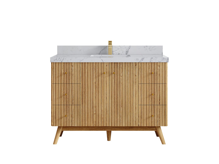 Pasadena White Oak 48 in. W x 22 in. D Single Sink Bathroom Vanity - photo 42