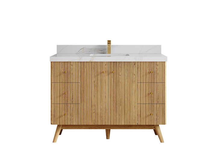 Pasadena White Oak 48 in. W x 22 in. D Single Sink Bathroom Vanity - photo 18
