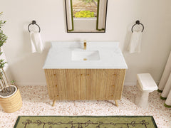 Pasadena White Oak 48 in. W x 22 in. D Single Sink Bathroom Vanity - photo 25