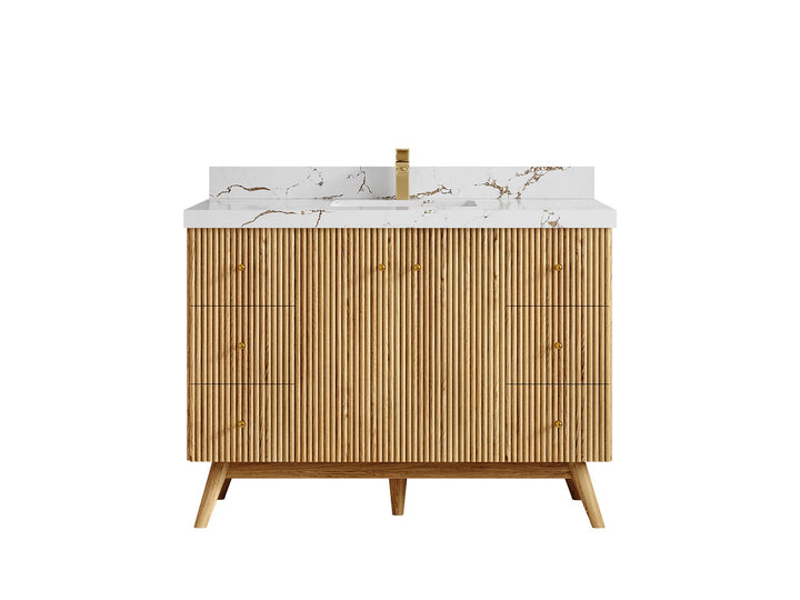 Pasadena White Oak 48 in. W x 22 in. D Single Sink Bathroom Vanity - photo 36