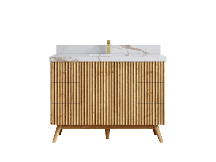 Pasadena White Oak 48 in. W x 22 in. D Single Sink Bathroom Vanity - photo 12