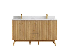 Pasadena White Oak 60 in. W x 22 in. D Double Sink Bathroom Vanity - photo 16