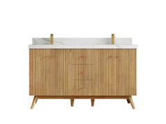 Pasadena White Oak 60 in. W x 22 in. D Double Sink Bathroom Vanity - photo 14