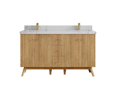 Pasadena White Oak 60 in. W x 22 in. D Double Sink Bathroom Vanity - photo 42