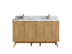 Pasadena White Oak 60 in. W x 22 in. D Double Sink Bathroom Vanity - photo 8
