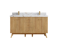 Pasadena White Oak 60 in. W x 22 in. D Double Sink Bathroom Vanity - photo 38