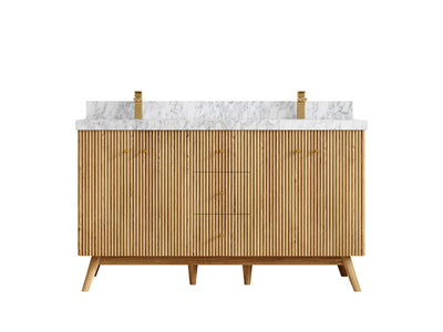 Pasadena White Oak 60 in. W x 22 in. D Double Sink Bathroom Vanity - Willow Bath and Vanity