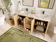 Pasadena White Oak 60 in. W x 22 in. D Double Sink Bathroom Vanity - photo 3