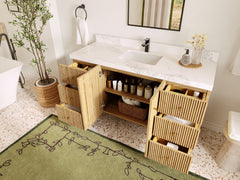 Pasadena White Oak 60 in. W x 22 in. D Single Sink Bathroom Vanity - photo 3
