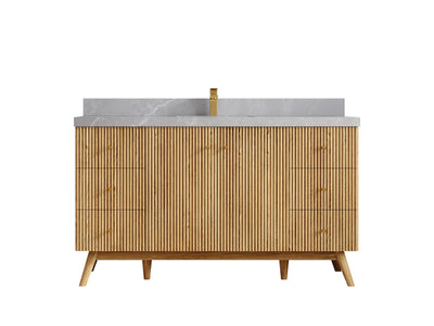 Pasadena White Oak 60 in. W x 22 in. D Single Sink Bathroom Vanity - Willow Bath and Vanity