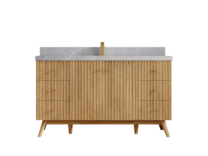 Pasadena White Oak 60 in. W x 22 in. D Single Sink Bathroom Vanity - photo 32