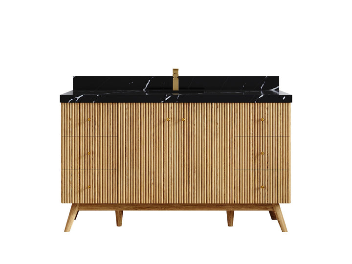 Pasadena White Oak 60 in. W x 22 in. D Single Sink Bathroom Vanity - photo 10