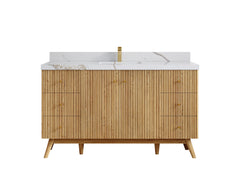 Pasadena White Oak 60 in. W x 22 in. D Single Sink Bathroom Vanity - photo 12