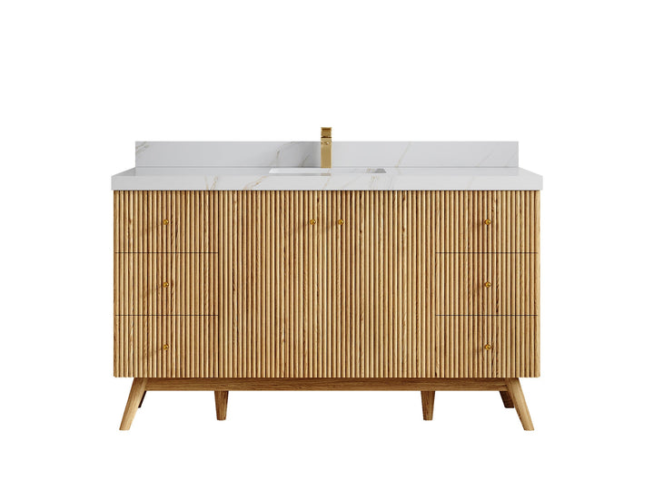 Pasadena White Oak 60 in. W x 22 in. D Single Sink Bathroom Vanity - photo 18