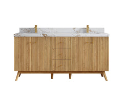 Pasadena White Oak 72 in. W x 22 in. D Double Sink Bathroom Vanity - photo 38