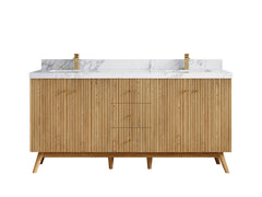 Pasadena White Oak 72 in. W x 22 in. D Double Sink Bathroom Vanity - photo 8