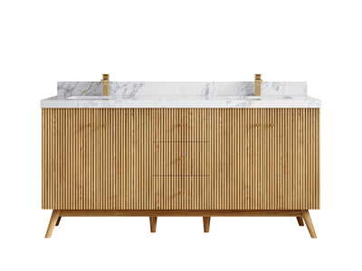 Pasadena White Oak 72 in. W x 22 in. D Double Sink Bathroom Vanity - Willow Bath and Vanity