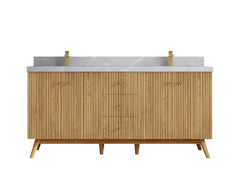 Pasadena White Oak 72 in. W x 22 in. D Double Sink Bathroom Vanity - photo 32