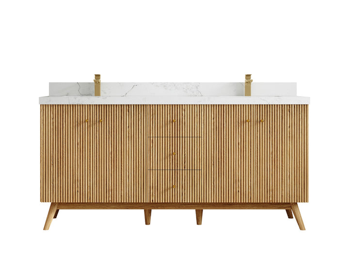 Pasadena White Oak 72 in. W x 22 in. D Double Sink Bathroom Vanity - photo 18