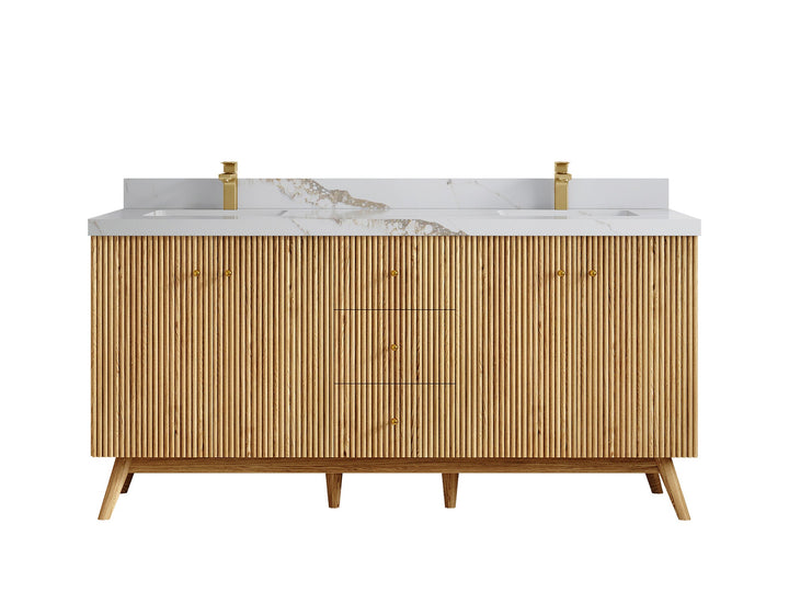Pasadena White Oak 72 in. W x 22 in. D Double Sink Bathroom Vanity - photo 14