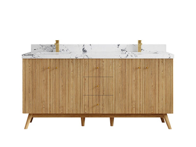 Pasadena White Oak 72 in. W x 22 in. D Double Sink Bathroom Vanity - Willow Bath and Vanity