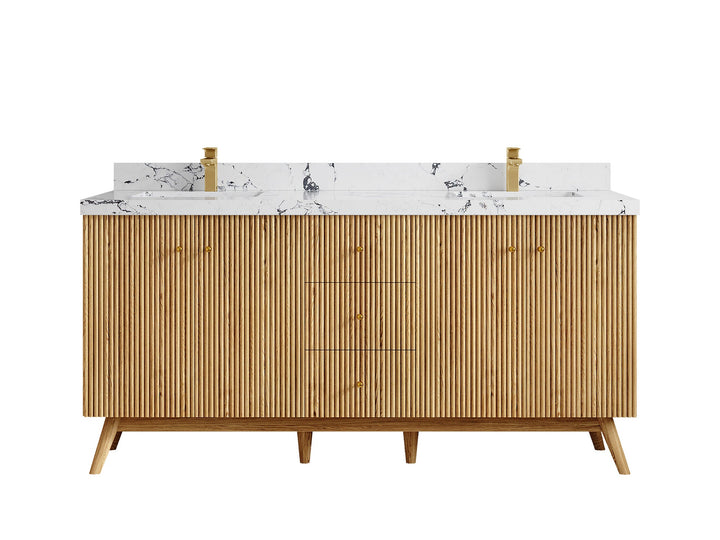 Pasadena White Oak 72 in. W x 22 in. D Double Sink Bathroom Vanity - photo 40