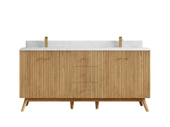 Pasadena White Oak 72 in. W x 22 in. D Double Sink Bathroom Vanity - photo 26