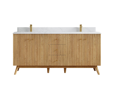 Pasadena White Oak 72 in. W x 22 in. D Double Sink Bathroom Vanity - Willow Bath and Vanity