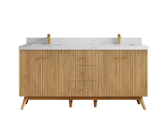 Pasadena White Oak 72 in. W x 22 in. D Double Sink Bathroom Vanity - photo 12