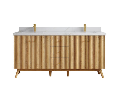 Pasadena White Oak 72 in. W x 22 in. D Double Sink Bathroom Vanity - Willow Bath and Vanity